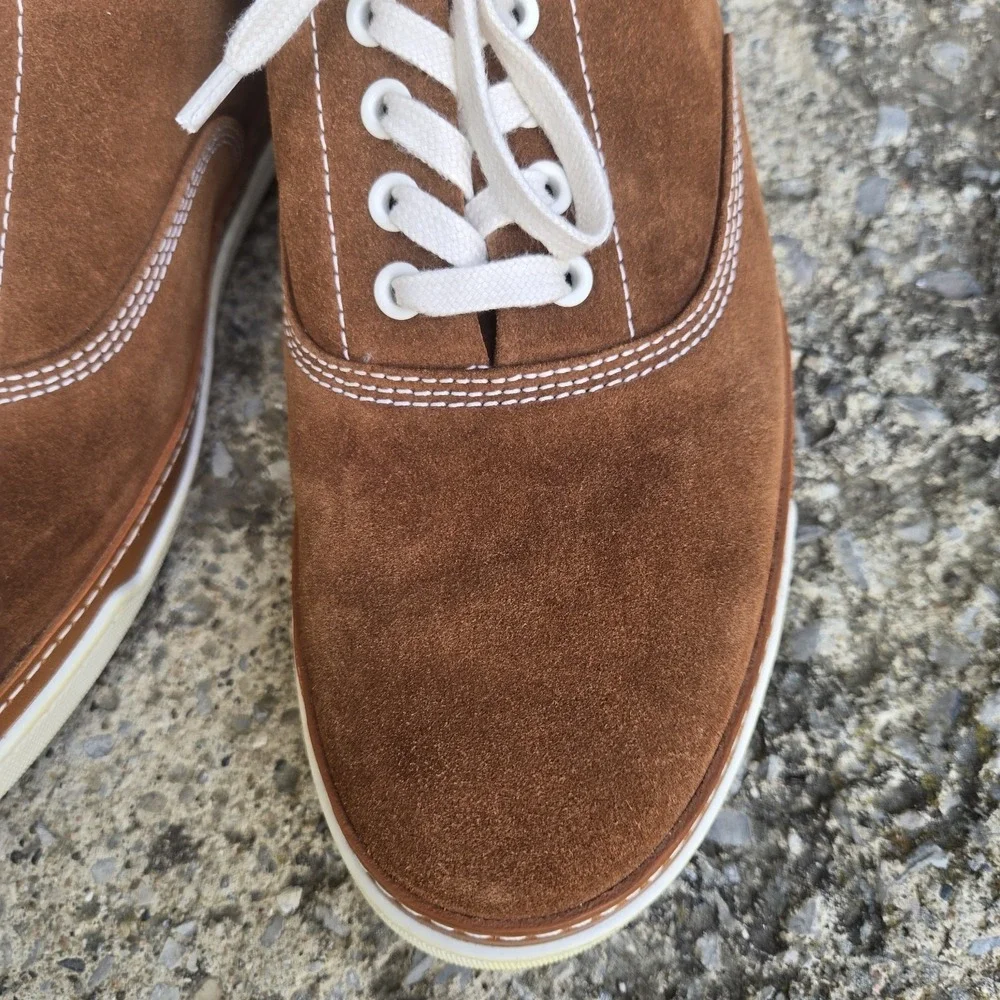 Allen Edmonds Porter Derby Suede Lace Up Sneakers US Men's 9D Brown